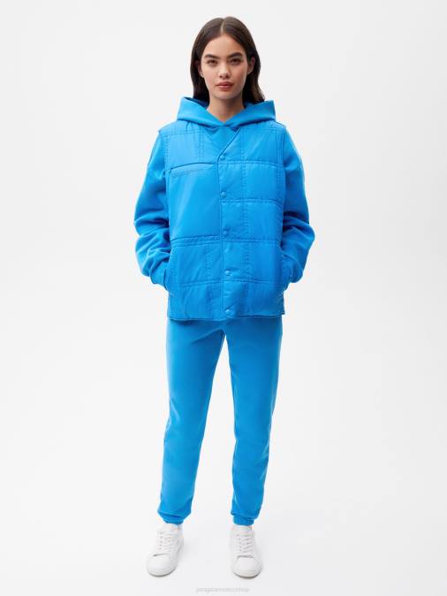 mujer chaleco capitonado flwrdwn Pangaia azul cerúleo ropa TDTH445