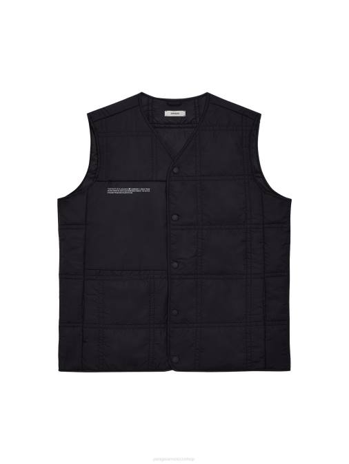 mujer chaleco capitonado flwrdwn Pangaia negro ropa TDTH478