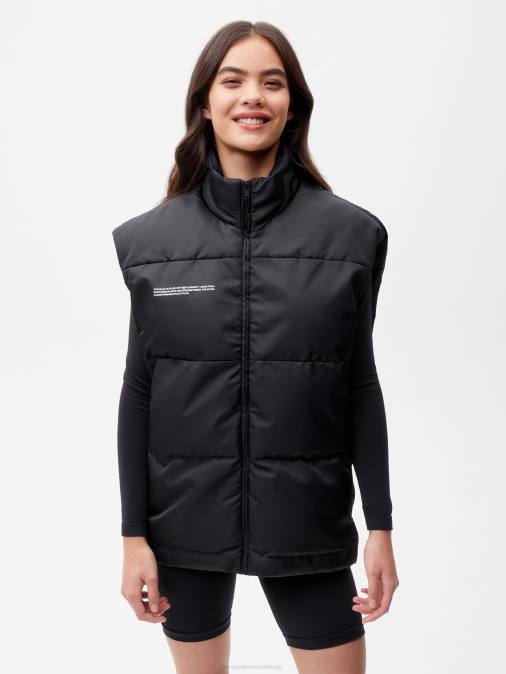 mujer chaleco flwrdwn Pangaia negro ropa TDTH469