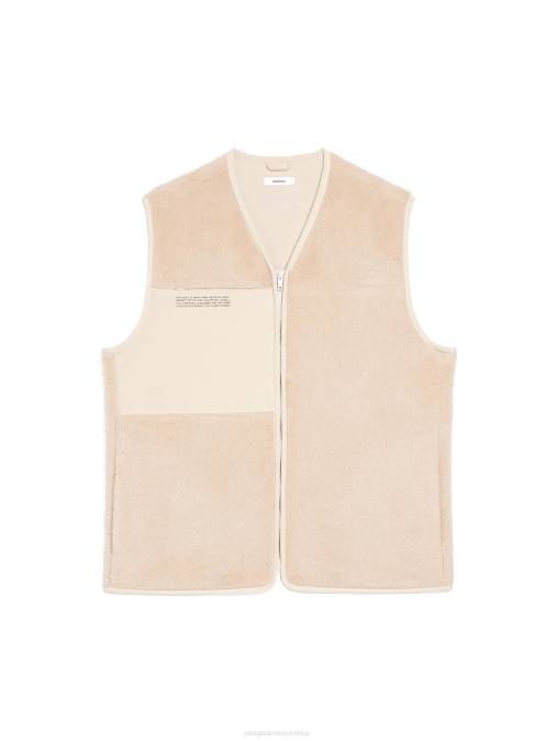 mujer chaleco polar de lana reciclada Pangaia arena ropa TDTH444