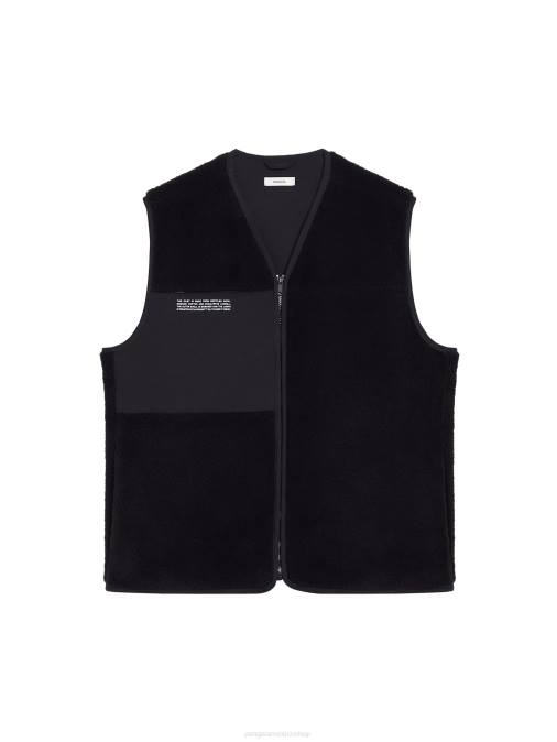 mujer chaleco polar de lana reciclada Pangaia negro ropa TDTH485