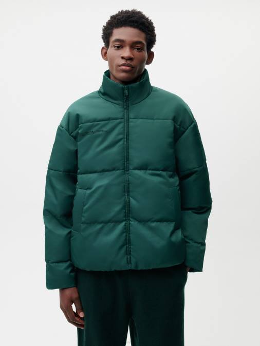 mujer chaqueta bomber flwrdwn Pangaia follaje verde ropa TDTH465