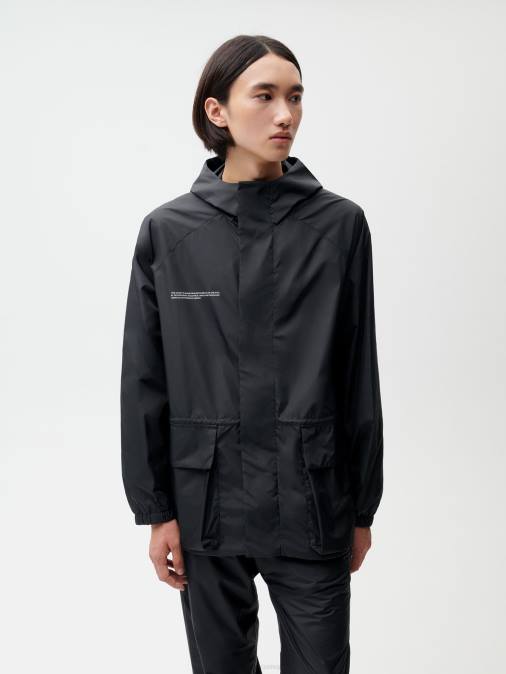 mujer chaqueta color block de nailon reciclado Pangaia negro ropa TDTH454