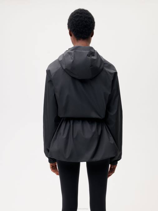mujer chaqueta color block de nailon reciclado Pangaia negro ropa TDTH454
