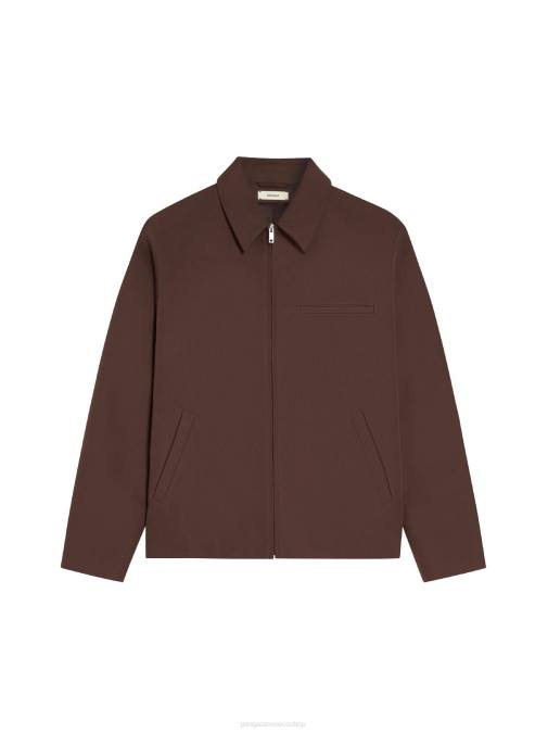 mujer chaqueta harrington de algodón orgánico Pangaia Castaño ropa TDTH475