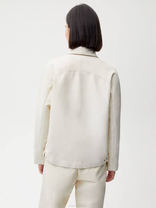 mujer chaqueta harrington de algodón orgánico Pangaia flor de saúco ropa TDTH479