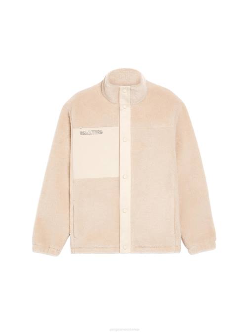 mujer chaqueta polar de lana reciclada Pangaia arena ropa TDTH473