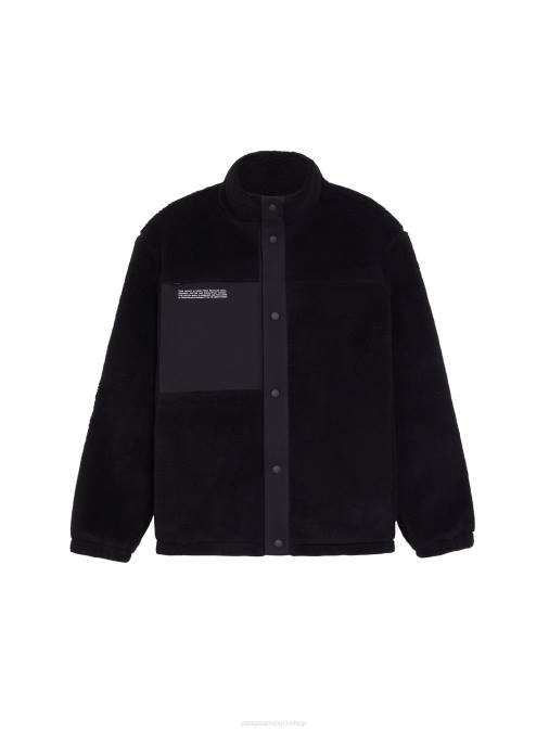 mujer chaqueta polar de lana reciclada Pangaia negro ropa TDTH472