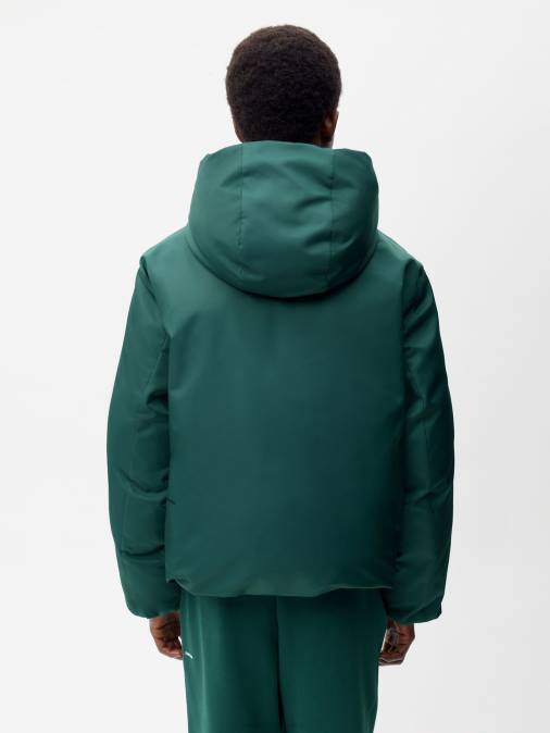 mujer chaqueta reversible flwrdwn Pangaia follaje verde/marrón cobre ropa TDTH461