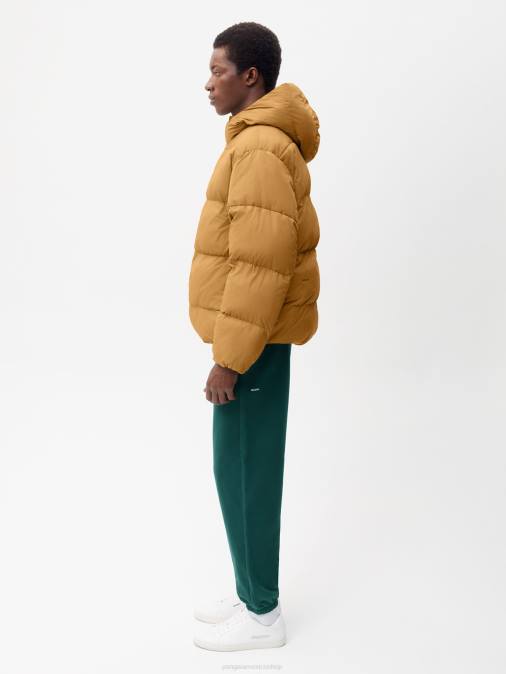 mujer chaqueta reversible flwrdwn Pangaia follaje verde/marrón cobre ropa TDTH461