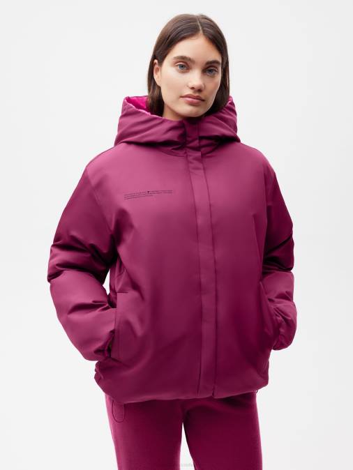 mujer chaqueta reversible flwrdwn Pangaia morado ciruela/rosa dedalera ropa TDTH446