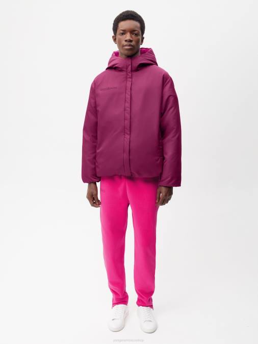 mujer chaqueta reversible flwrdwn Pangaia morado ciruela/rosa dedalera ropa TDTH446