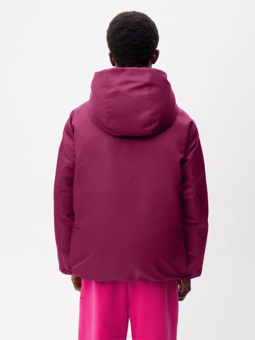 mujer chaqueta reversible flwrdwn Pangaia morado ciruela/rosa dedalera ropa TDTH446