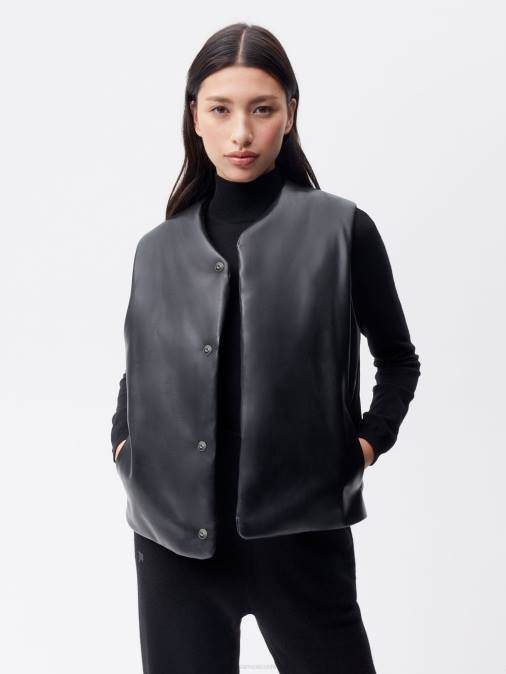 mujer el chaleco de aire Pangaia negro ropa TDTH442