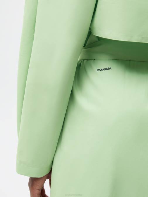 mujer gabardina de algodón orgánico Pangaia pistacho ropa TDTH488