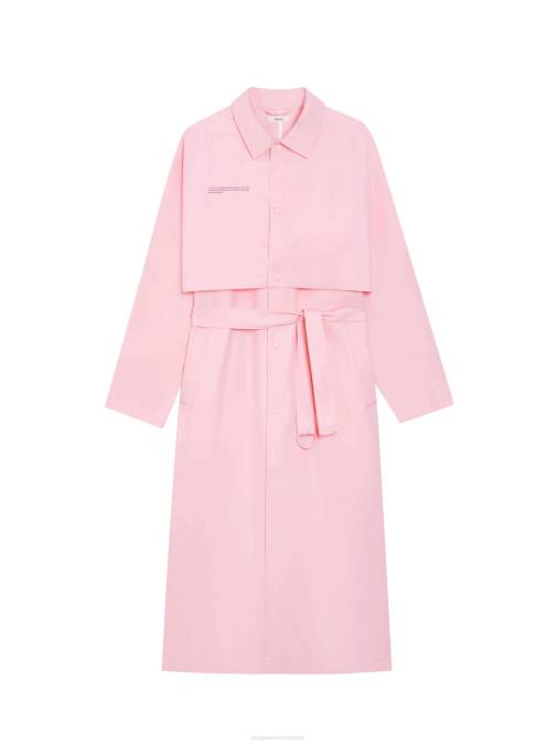mujer gabardina de algodón orgánico Pangaia rosa sakura ropa TDTH486
