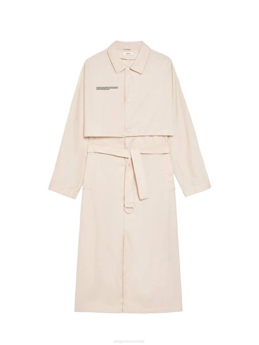 mujer gabardina de nailon reciclado Pangaia arena ropa TDTH477