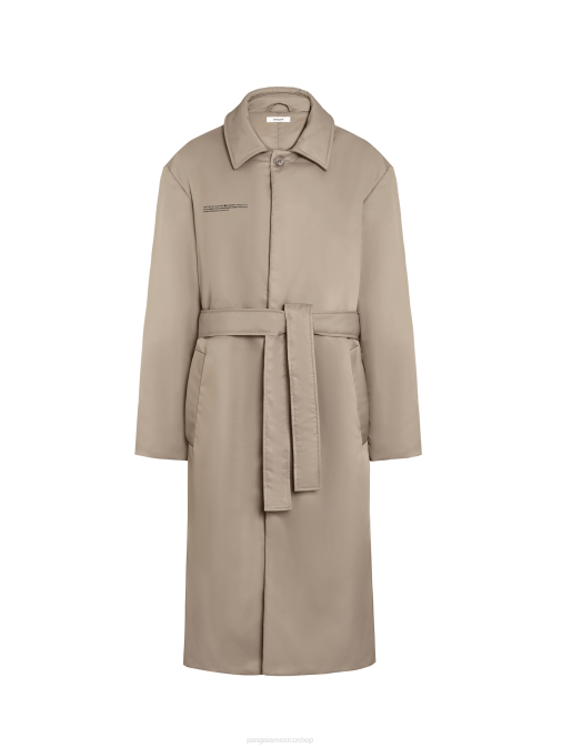 mujer gabardina flwrdwn Pangaia gris pardo ropa TDTH452