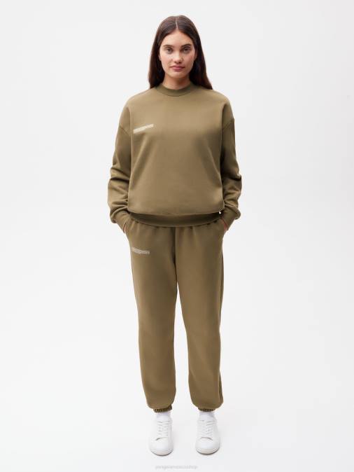 mujer in conversion pantalones de chándal de algodón Pangaia marrón carbón ropa TDTH350