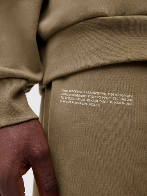 mujer in conversion pantalones de chándal de algodón Pangaia marrón carbón ropa TDTH350