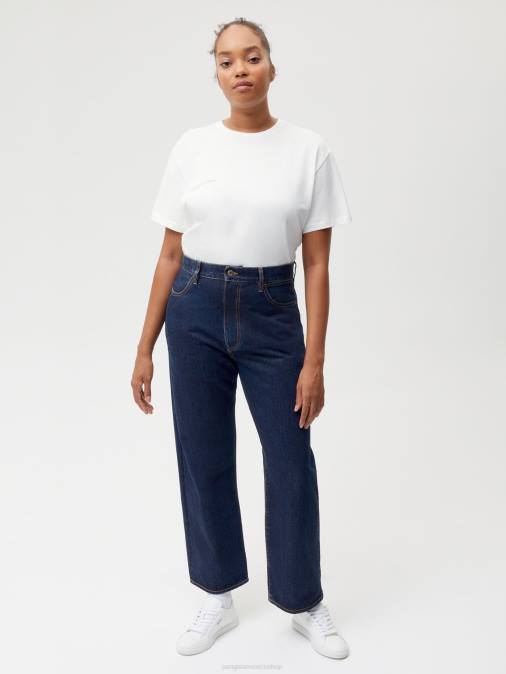 mujer jeans de tiro alto con ortiga Pangaia enjuagar lavar ropa TDTH383