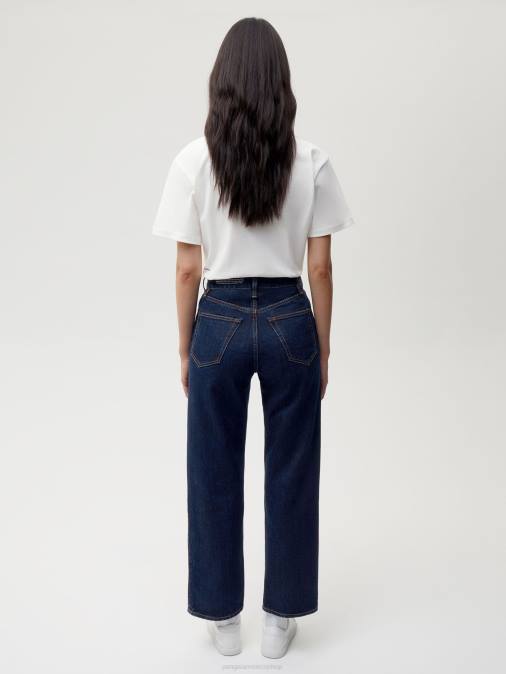 mujer jeans de tiro alto con ortiga Pangaia enjuagar lavar ropa TDTH383