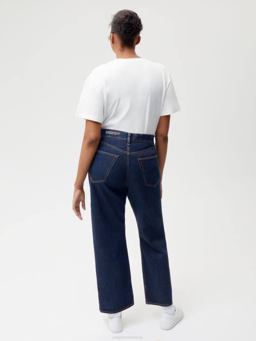 mujer jeans de tiro alto con ortiga Pangaia enjuagar lavar ropa TDTH383
