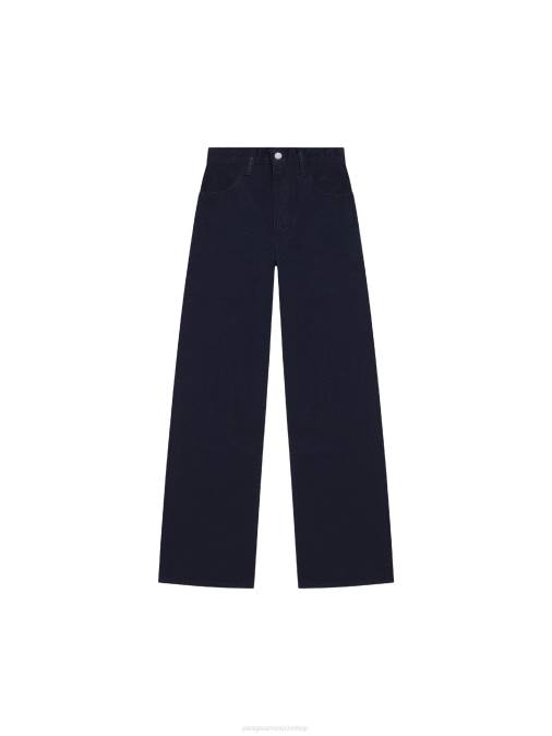 mujer jeans de tiro alto con ortiga Pangaia negro ropa TDTH377