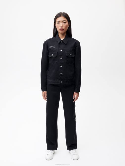 mujer jeans de tiro alto con ortiga Pangaia negro ropa TDTH377