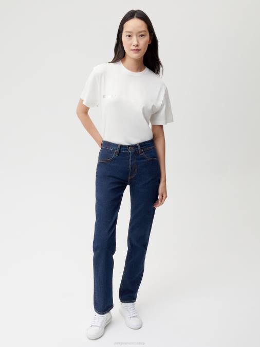 mujer jeans rectos de mezclilla con ortiga Pangaia enjuagar lavar ropa TDTH382
