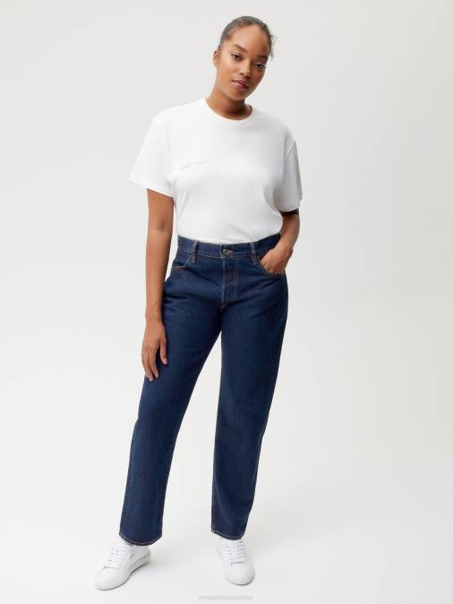 mujer jeans rectos de mezclilla con ortiga Pangaia enjuagar lavar ropa TDTH382