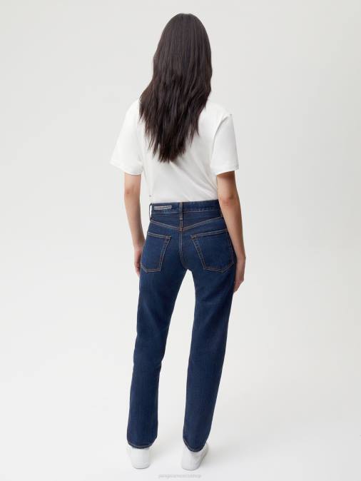 mujer jeans rectos de mezclilla con ortiga Pangaia enjuagar lavar ropa TDTH382