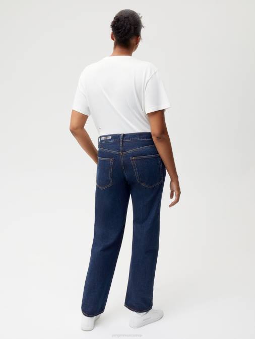 mujer jeans rectos de mezclilla con ortiga Pangaia enjuagar lavar ropa TDTH382