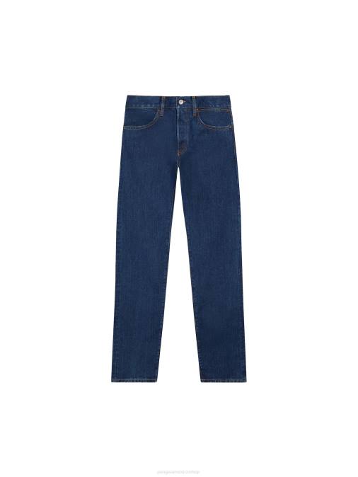 mujer jeans rectos de mezclilla con ortiga Pangaia lavado medio ropa TDTH381