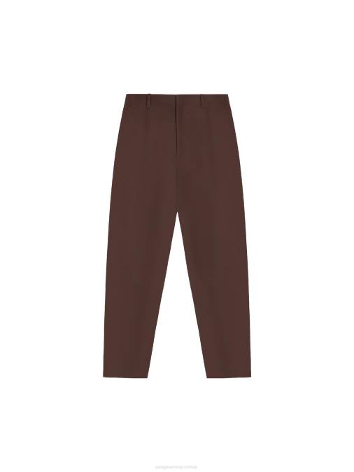 mujer pantalón regular fit de algodón orgánico Pangaia Castaño ropa TDTH375