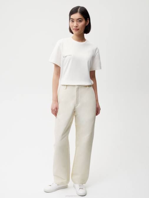 mujer pantalón regular fit de algodón orgánico Pangaia flor de saúco ropa TDTH389