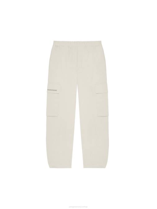 mujer pantalones cargo de mezcla de algodón orgánico Pangaia caliza ropa TDTH387