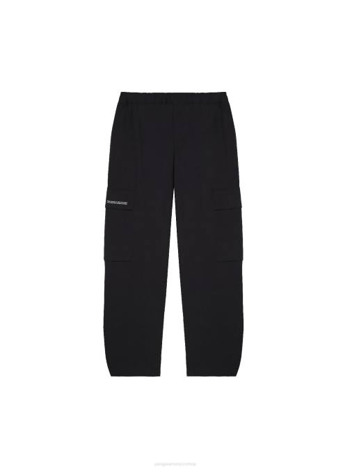 mujer pantalones cargo de mezcla de algodón orgánico Pangaia negro ropa TDTH374