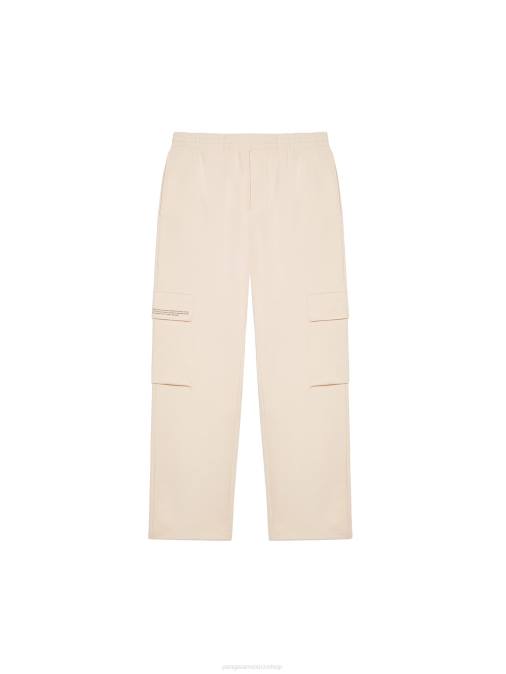 mujer pantalones cargo de punto de algodón reciclado Pangaia arena ropa TDTH320