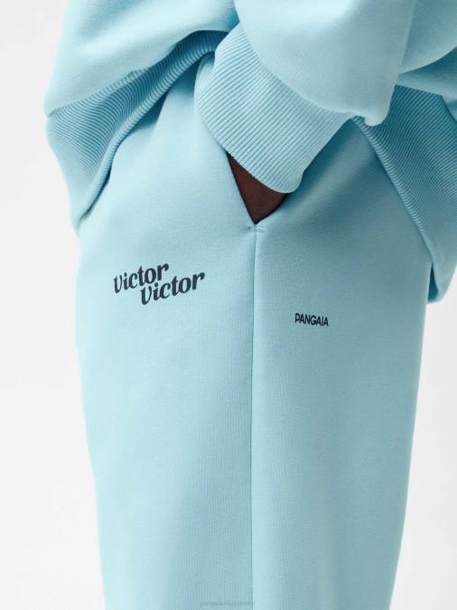 mujer pantalones de chándal con la firma de victor x victor Pangaia azul celeste ropa TDTH365
