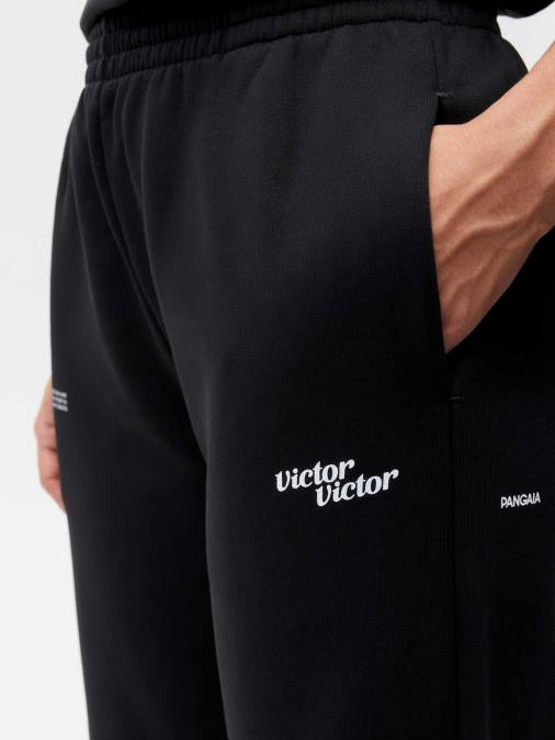 mujer pantalones de chándal con la firma de victor x victor Pangaia negro ropa TDTH324