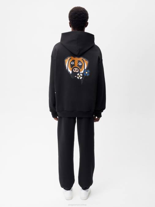 mujer pantalones de chándal con la firma de victor x victor Pangaia negro ropa TDTH324