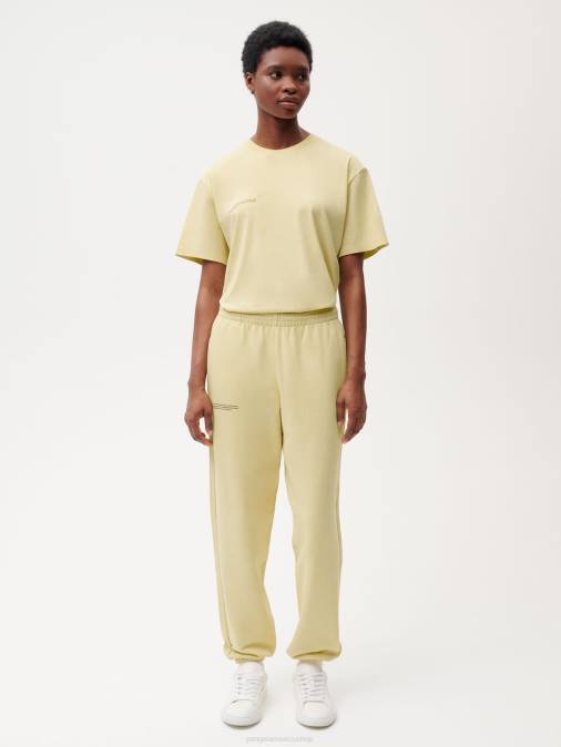 mujer pantalones de chándal con tinte alimentario Pangaia verde matcha ropa TDTH354