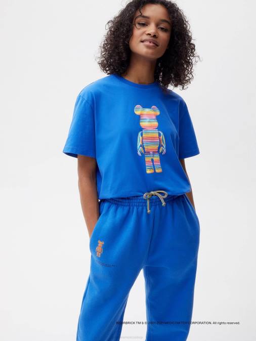 mujer pantalones de chándal de algodón reciclado be@rbrick de x haroshi Pangaia azul cobalto ropa TDTH370