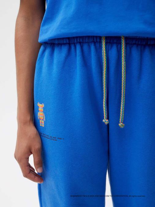 mujer pantalones de chándal de algodón reciclado be@rbrick de x haroshi Pangaia azul cobalto ropa TDTH370