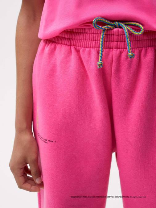 mujer pantalones de chándal de algodón reciclado be@rbrick de x haroshi Pangaia rosa flamenco ropa TDTH368
