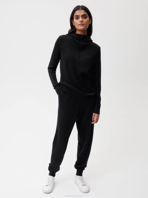 mujer pantalones de chándal de lana merina Pangaia negro ropa TDTH360