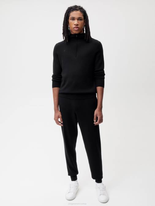 mujer pantalones de chándal de lana merina Pangaia negro ropa TDTH360