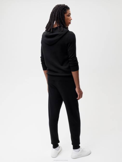 mujer pantalones de chándal de lana merina Pangaia negro ropa TDTH360