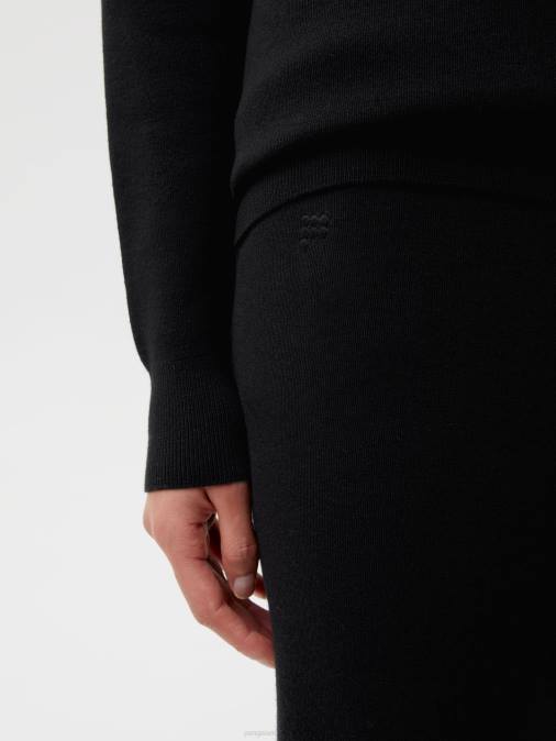 mujer pantalones de chándal de lana merina Pangaia negro ropa TDTH360